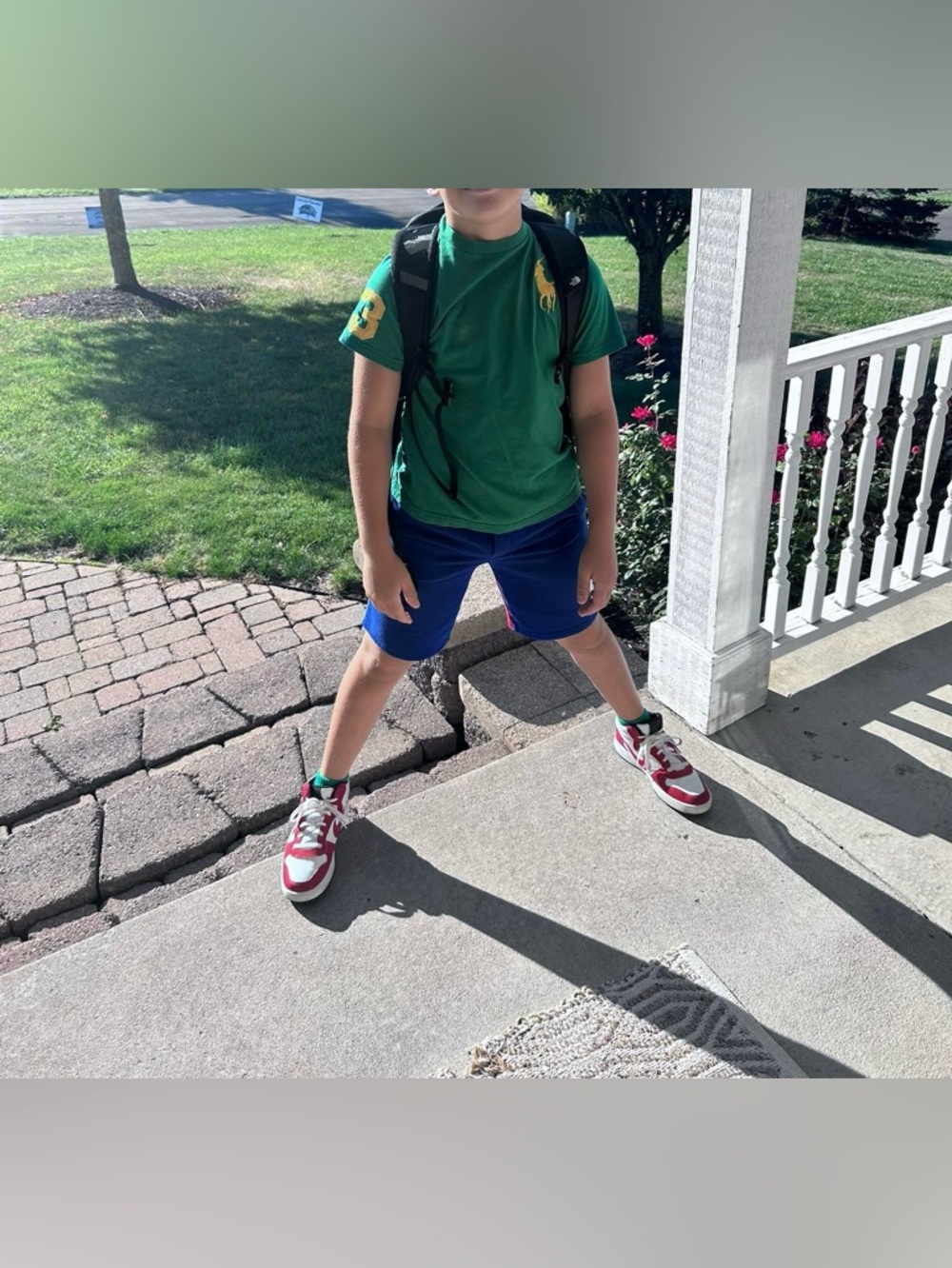 Entire outfit! Ralph Lauren t-shirt and shorts medium 10/12 Nike sneakers 6.5
